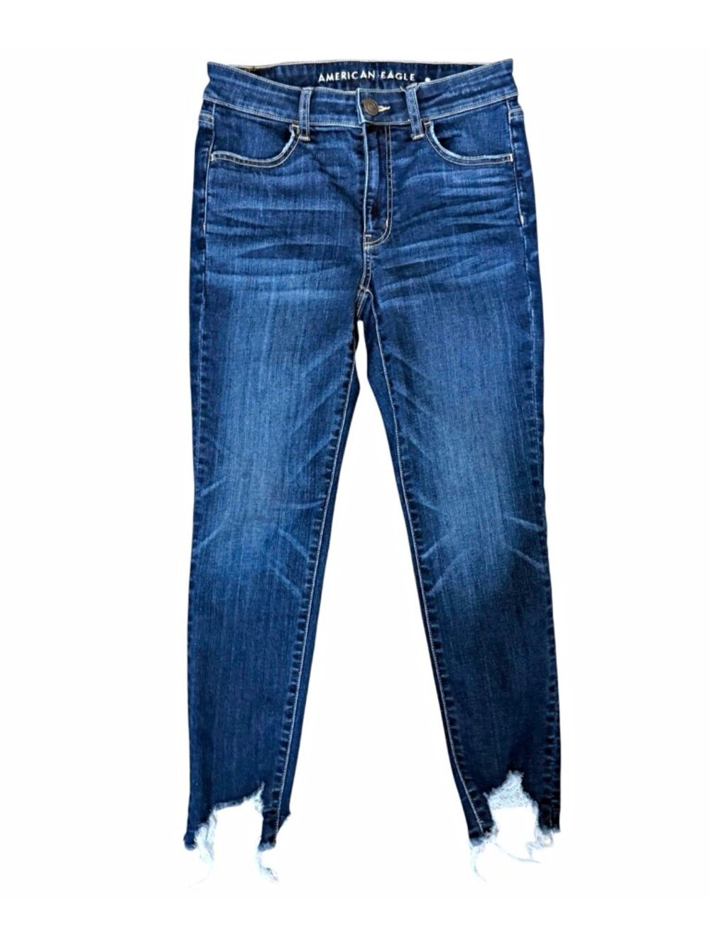 American Eagle Next Level Stretch High Rise Jegging Crop Jeans Dark Wash Size 6